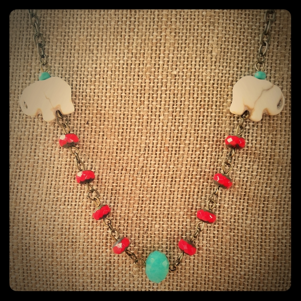 Necklace with Elephants